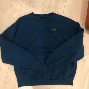 ALO Yoga Deep Blue Crewneck Sweater
